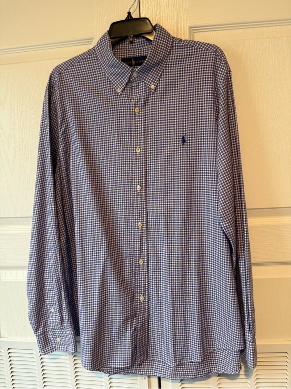 Ralph Lauren Men’s Plaid Button Down Long Sleeve Cotton Shirt Long Sleeve XL